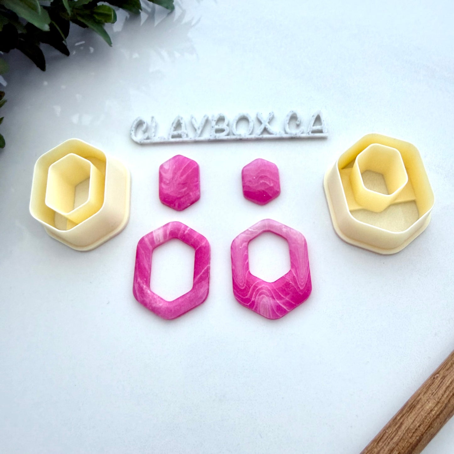 Long Hexagon Cutter Pair for Polymer Clay
