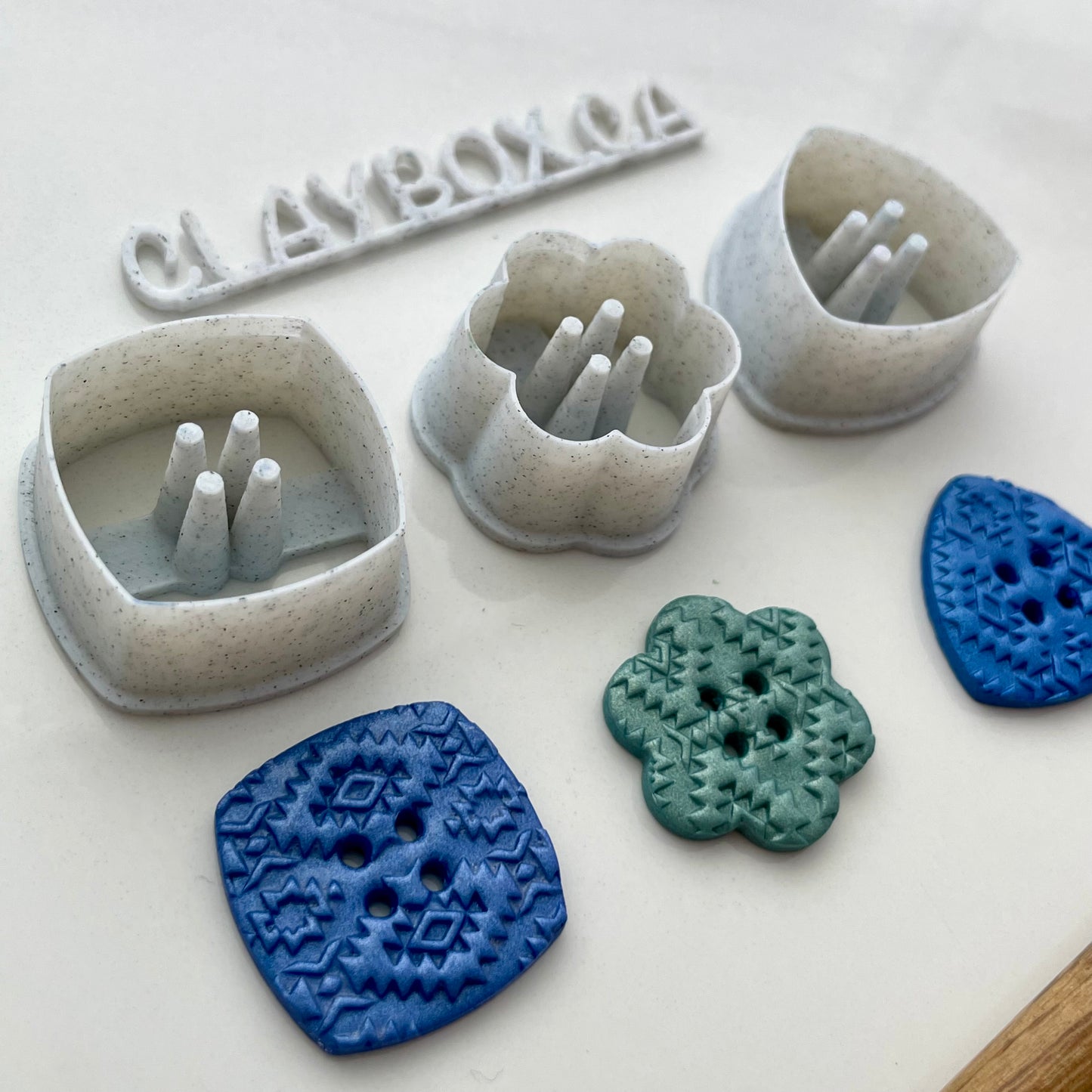 Button cutters # 2 - set of three - made for use with polymer clay