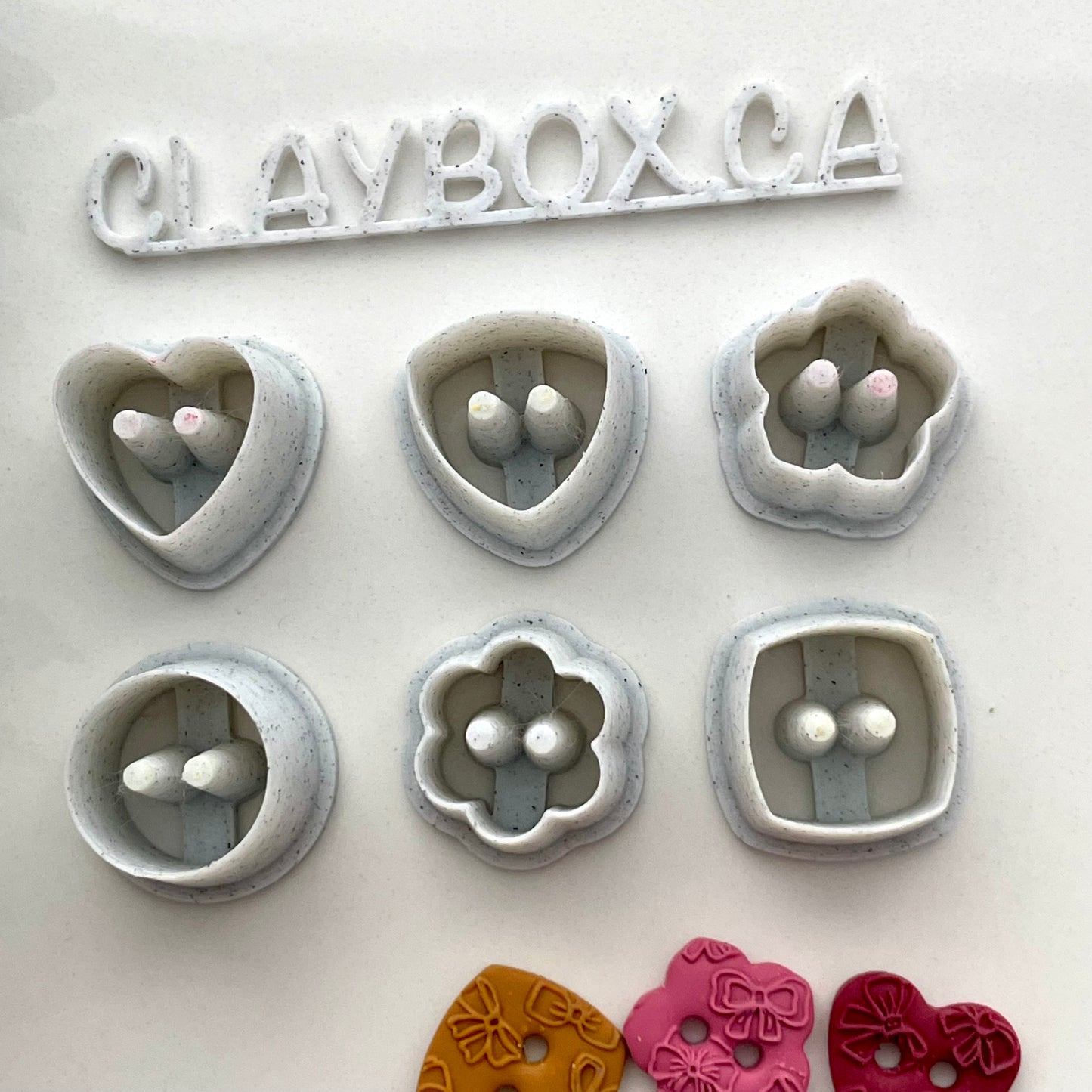Small button cutters set - made for use with polymer clay