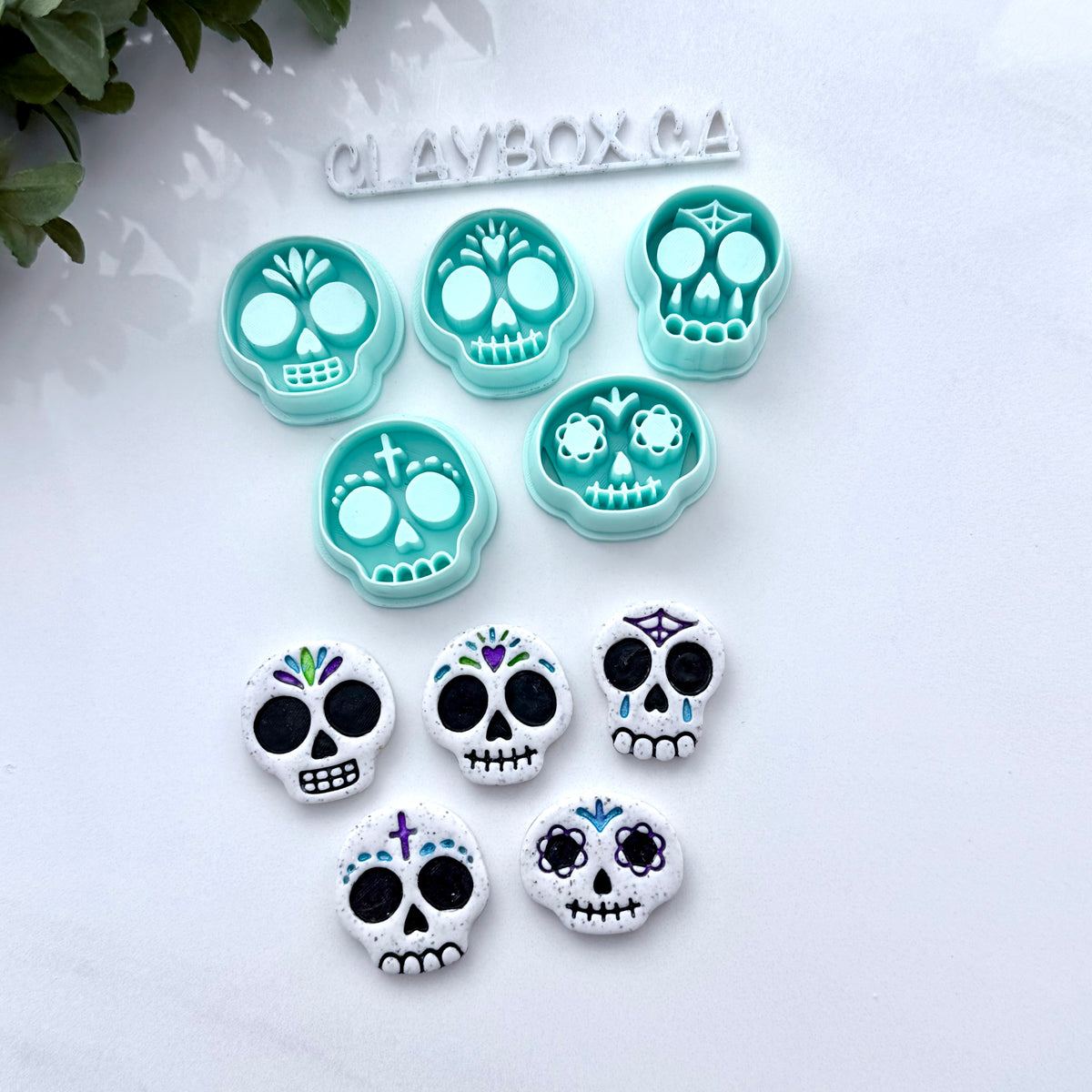 Sugar Skull Polymer Clay Cutters – Decorative Skull Clay Cutters