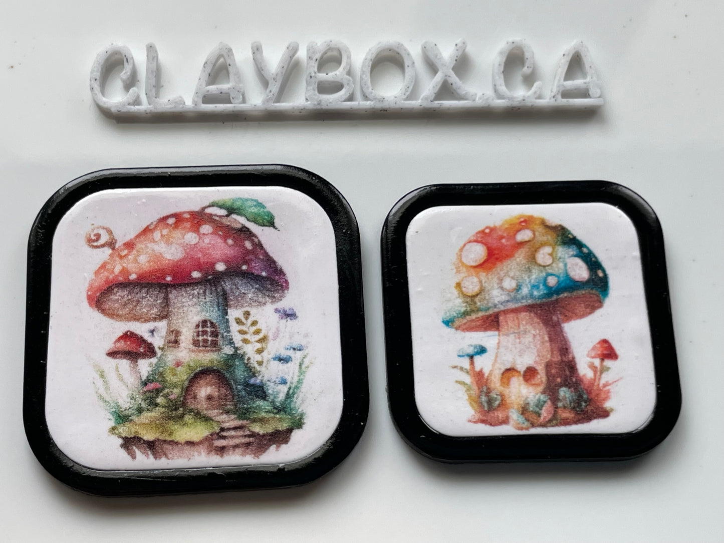 Image transfers - Fairy mushroom houses