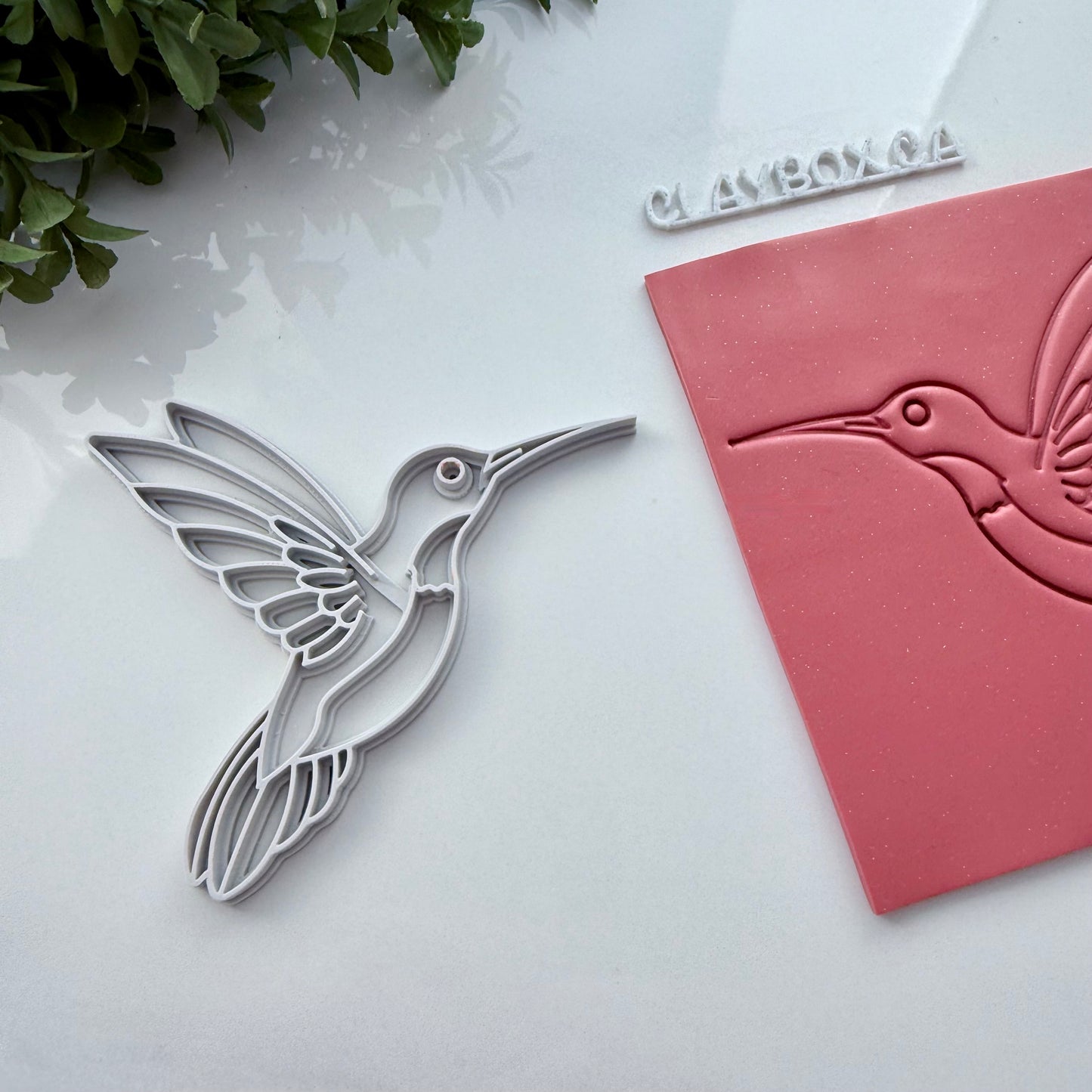 Large Hummingbird Clay Stamp | Bird Texture Stamp for Pottery or Polymer Clay