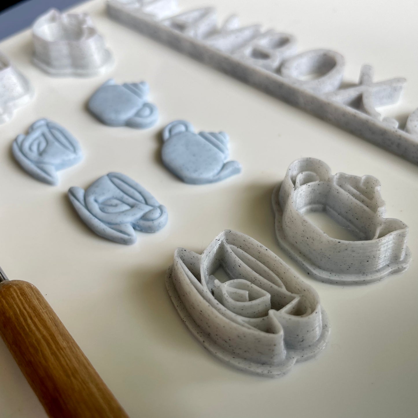 Teapot and teacup stamp/cutter set - two pairs