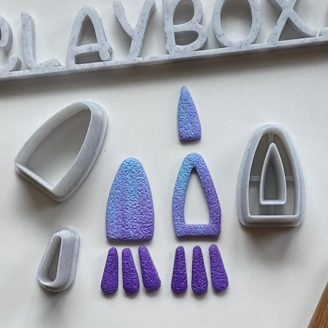 Long arch dangle cutter set - three pieces