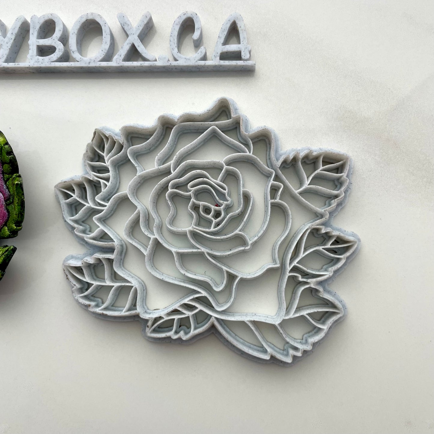 Leafy Rose Large Cutter for Polymer Clay - Ring Dishes, Coasters, and Decor