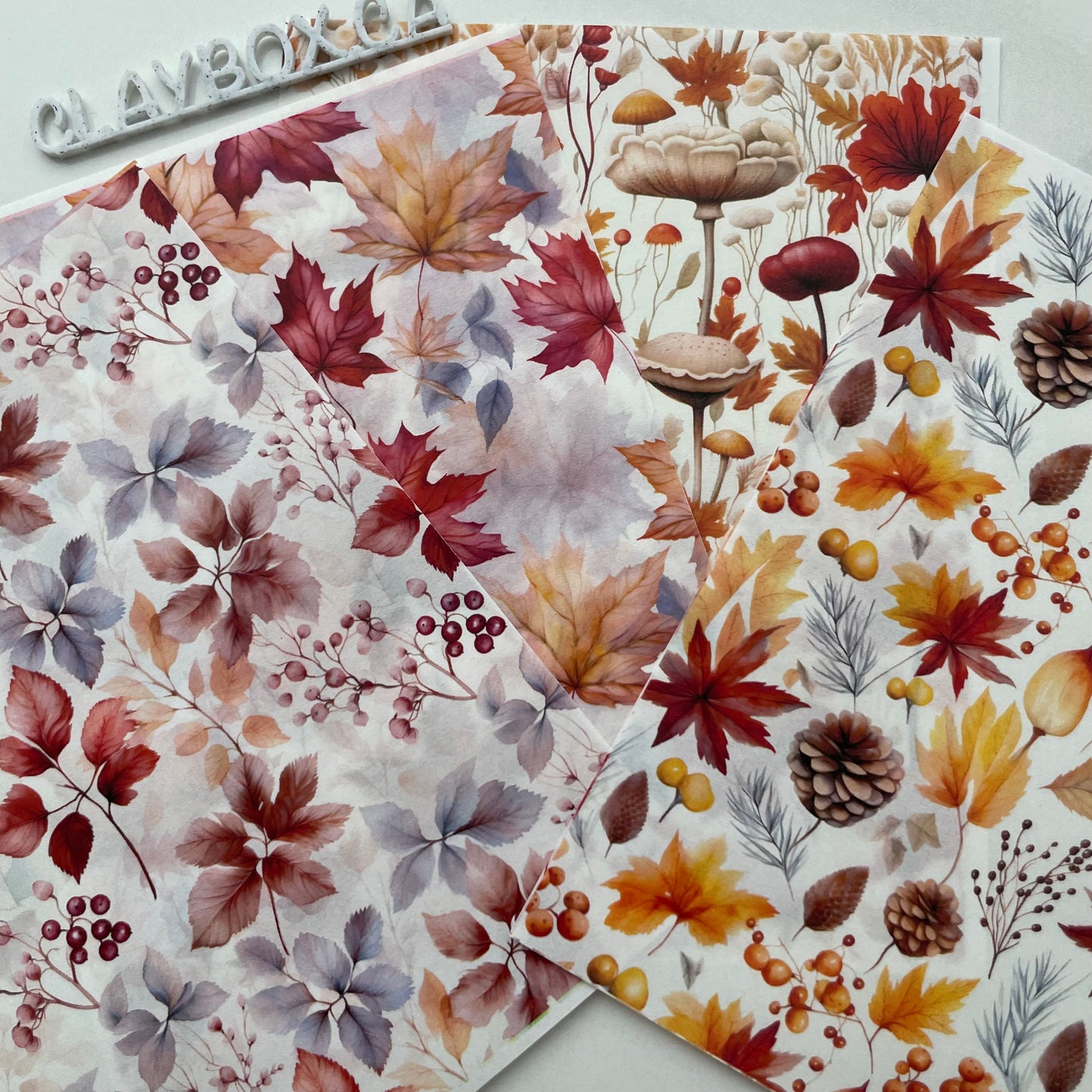 Image transfers - Fall leaves