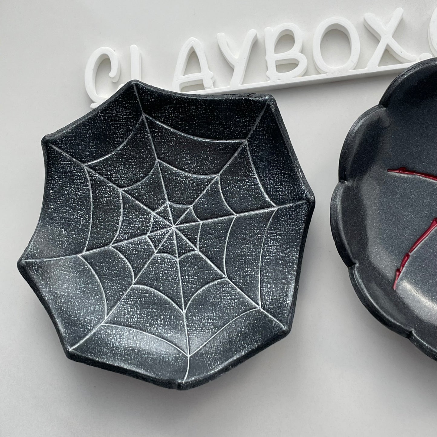 Spider Web Clay Cutter for Coasters or Dishes – Polymer Clay Tool – Large Cutter with Stamp Lines