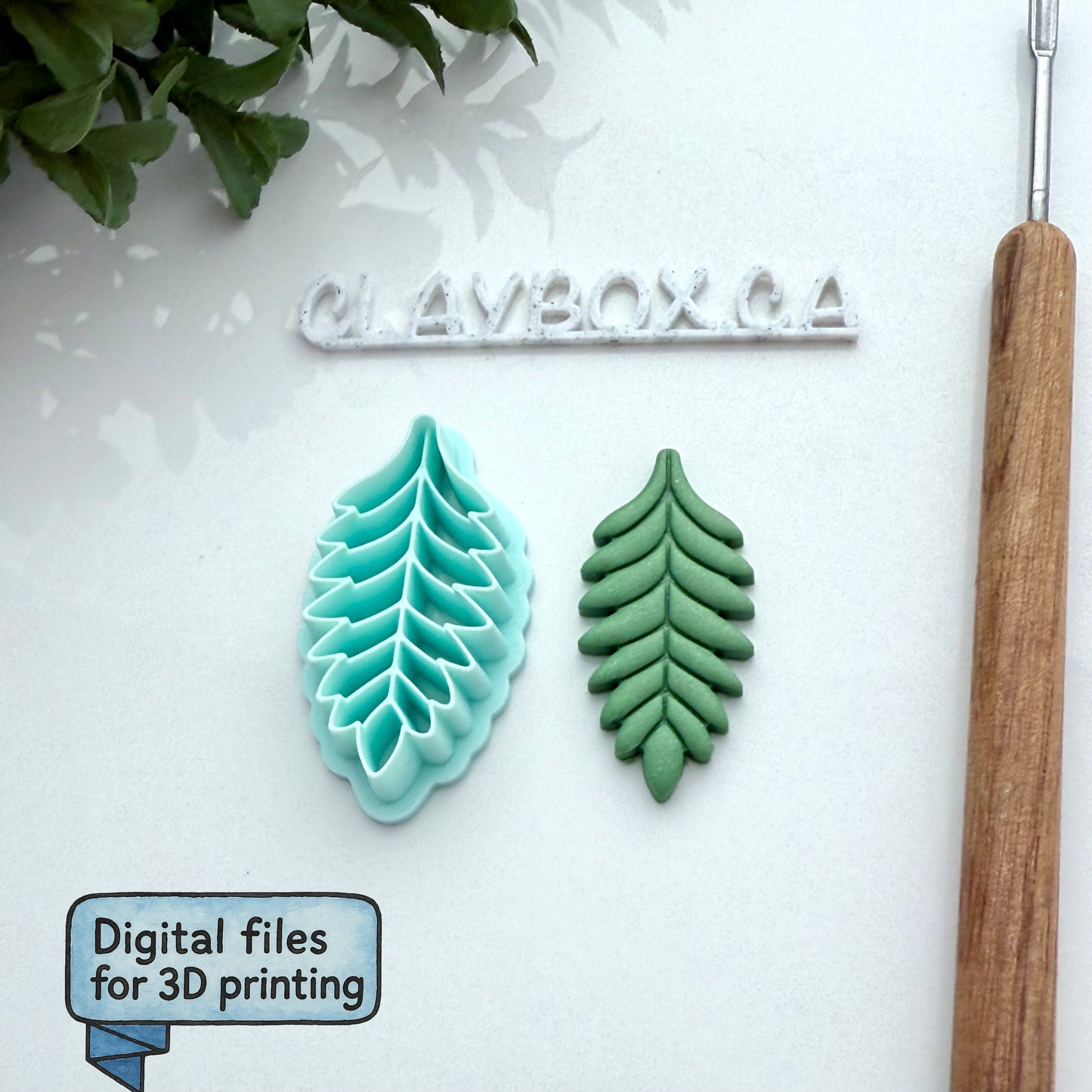 Fern Polymer Clay Cutter – Digital STL Files (12 Sizes)