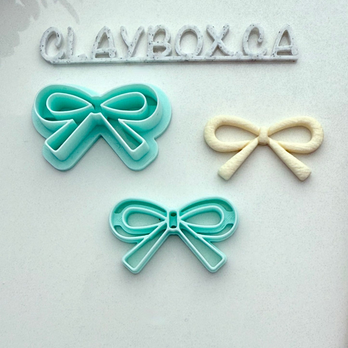 Skinny Bow Stamp & Matching Cutter – Polymer Clay Tool Set