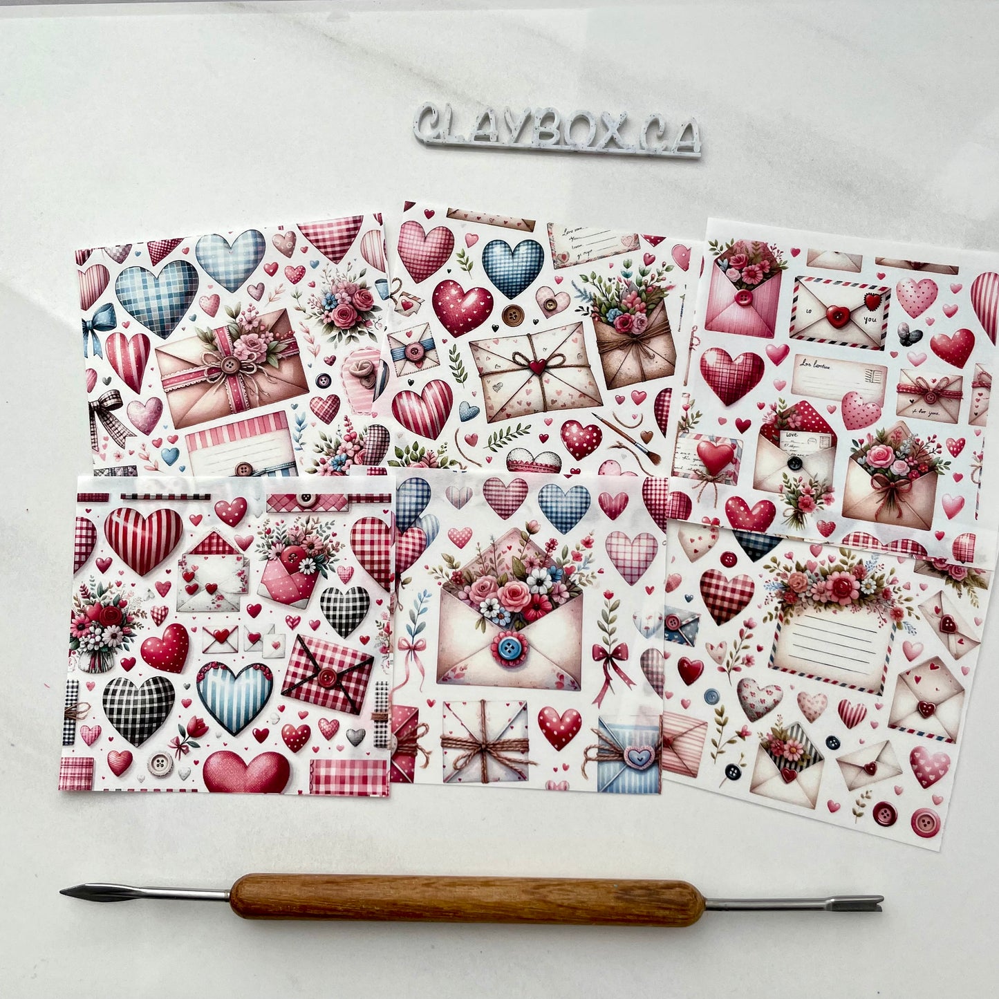 Image transfers - Vintage valentines