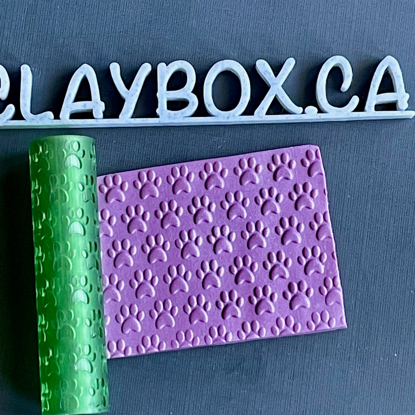 Paw Print Texture Roller for Polymer Clay – 3D Printed Clay Tool for Pet Lovers