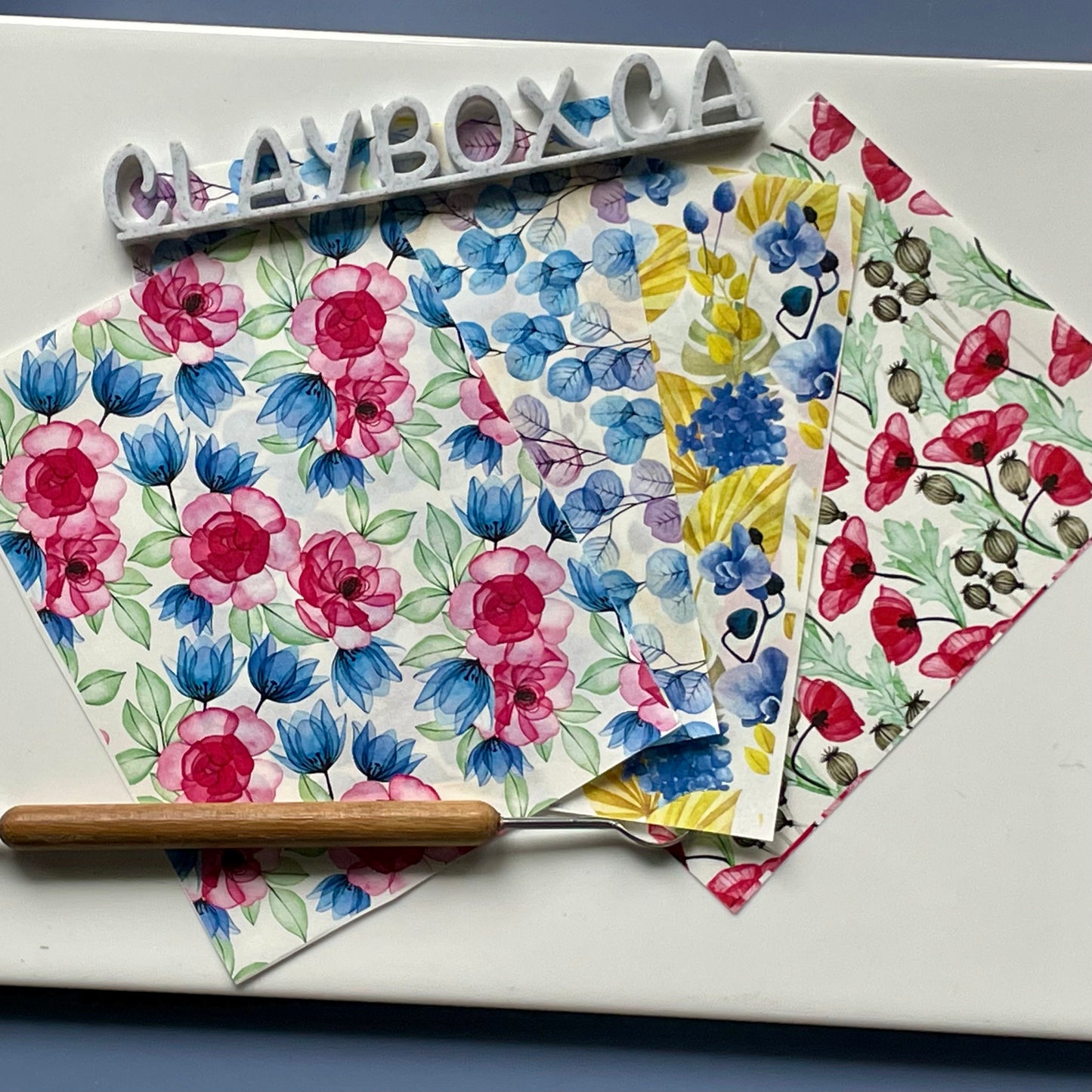 Image transfers - Watercolor flowers set 1