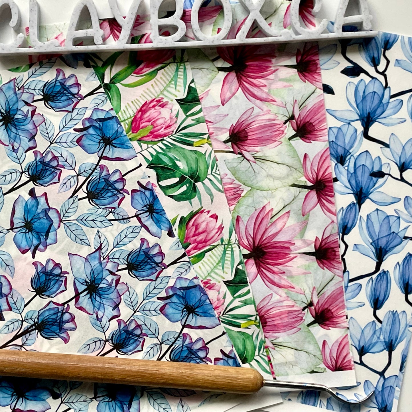 Image transfers - Watercolor flowers set 2