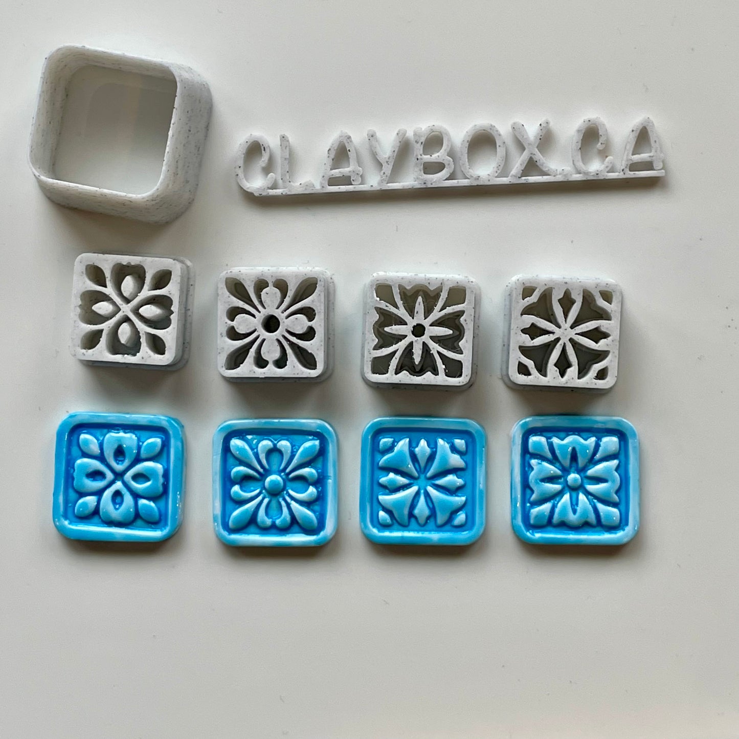 Talavera stamp set with matching cutter
