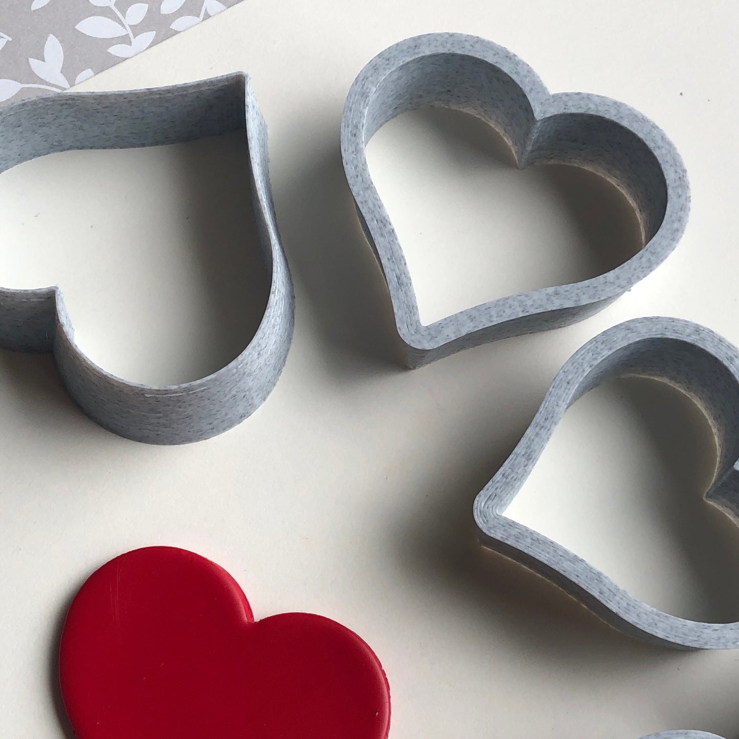 Heart cutter set - made for use with polymer clay