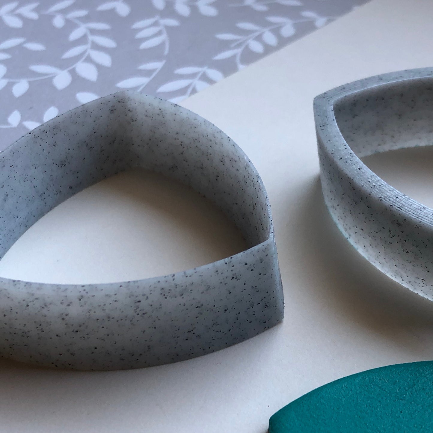 Rounded triangle cutter set - made for use with polymer clay