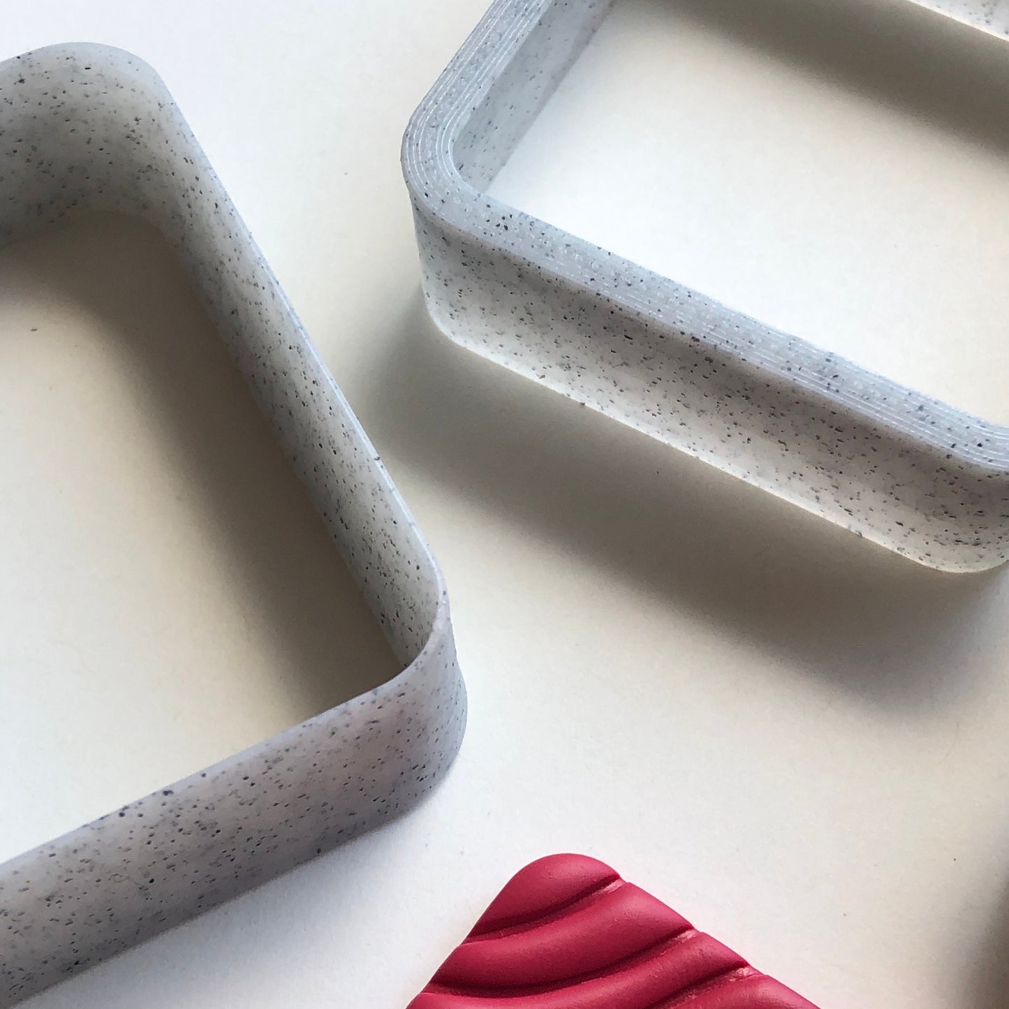 Square shape (with round corners) cutter set - made for use with polymer clay