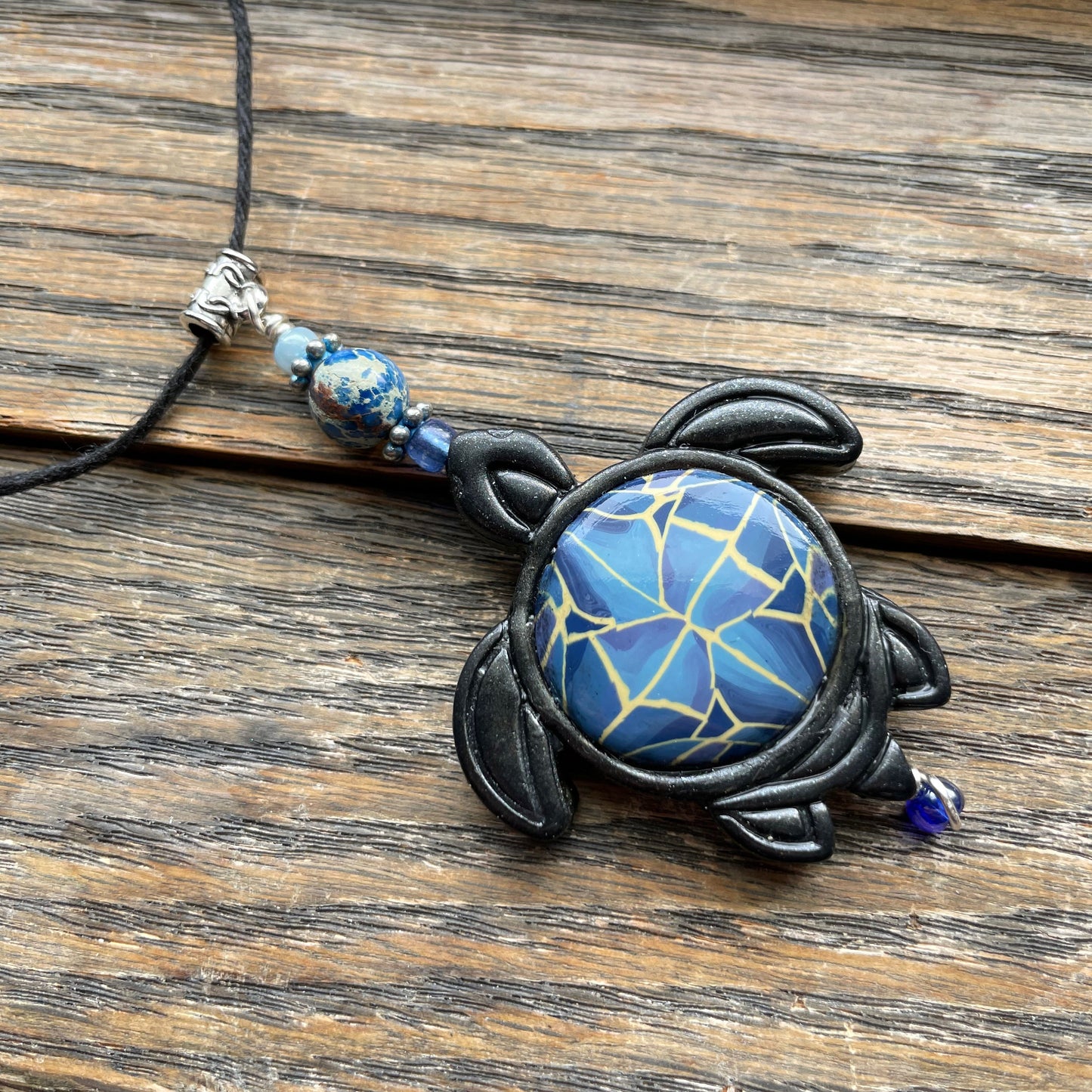 Mandala turtle stamp and cutter set - made for use with polymer clay