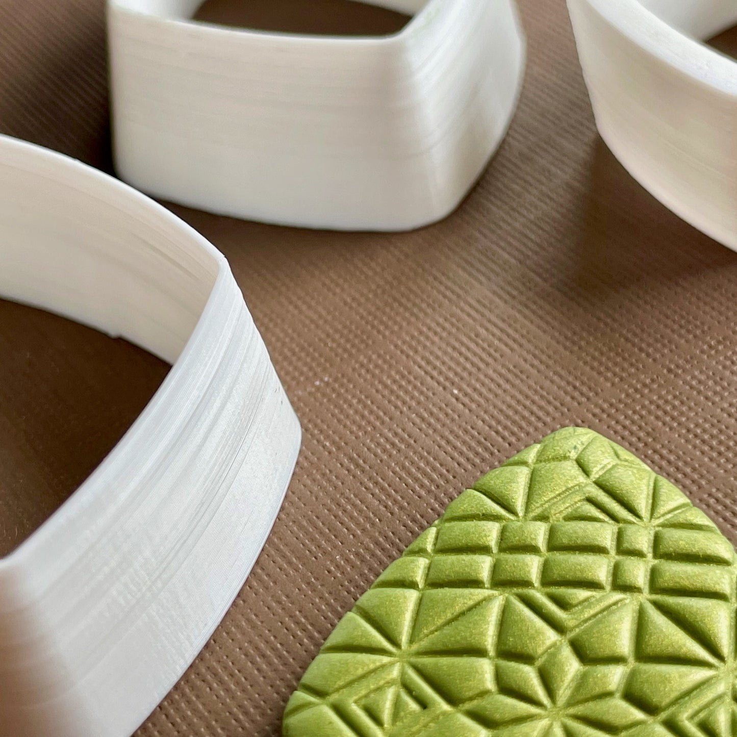 Chunky diamonds cutter set - made for use with polymer clay