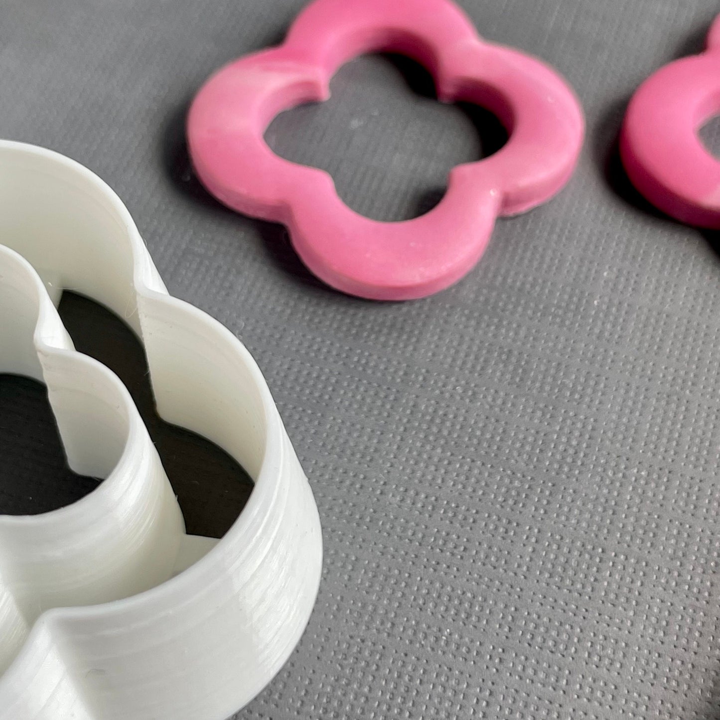 Quatrefoil donut cutter - made for use with polymer clay