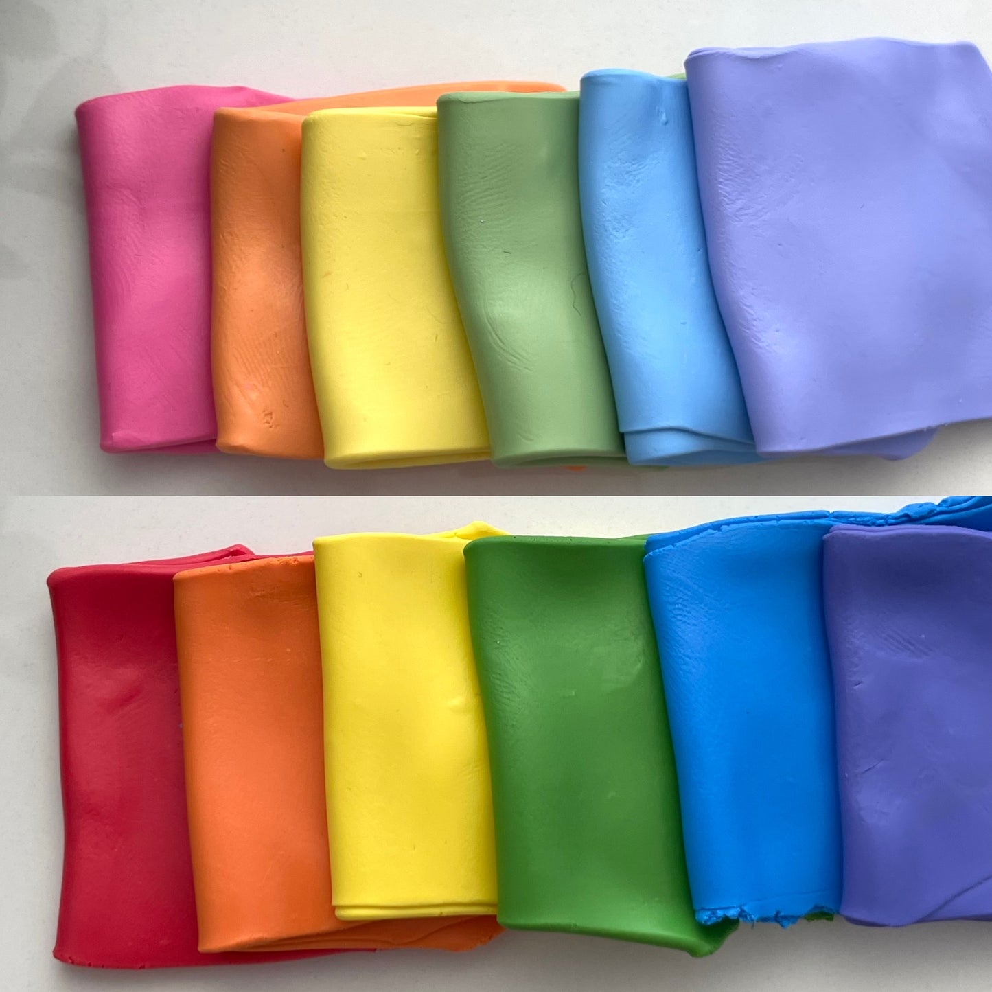 Rainbow palette - polymer clay recipes for Sculpey Premo clay -