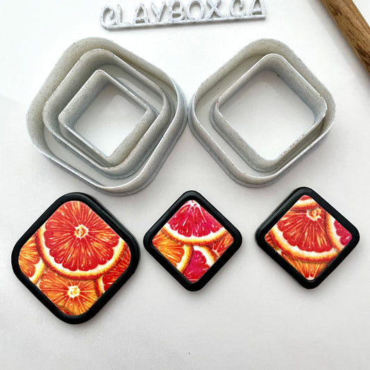 Square Bezel Cutter Set for Polymer Clay – 5 Sizes