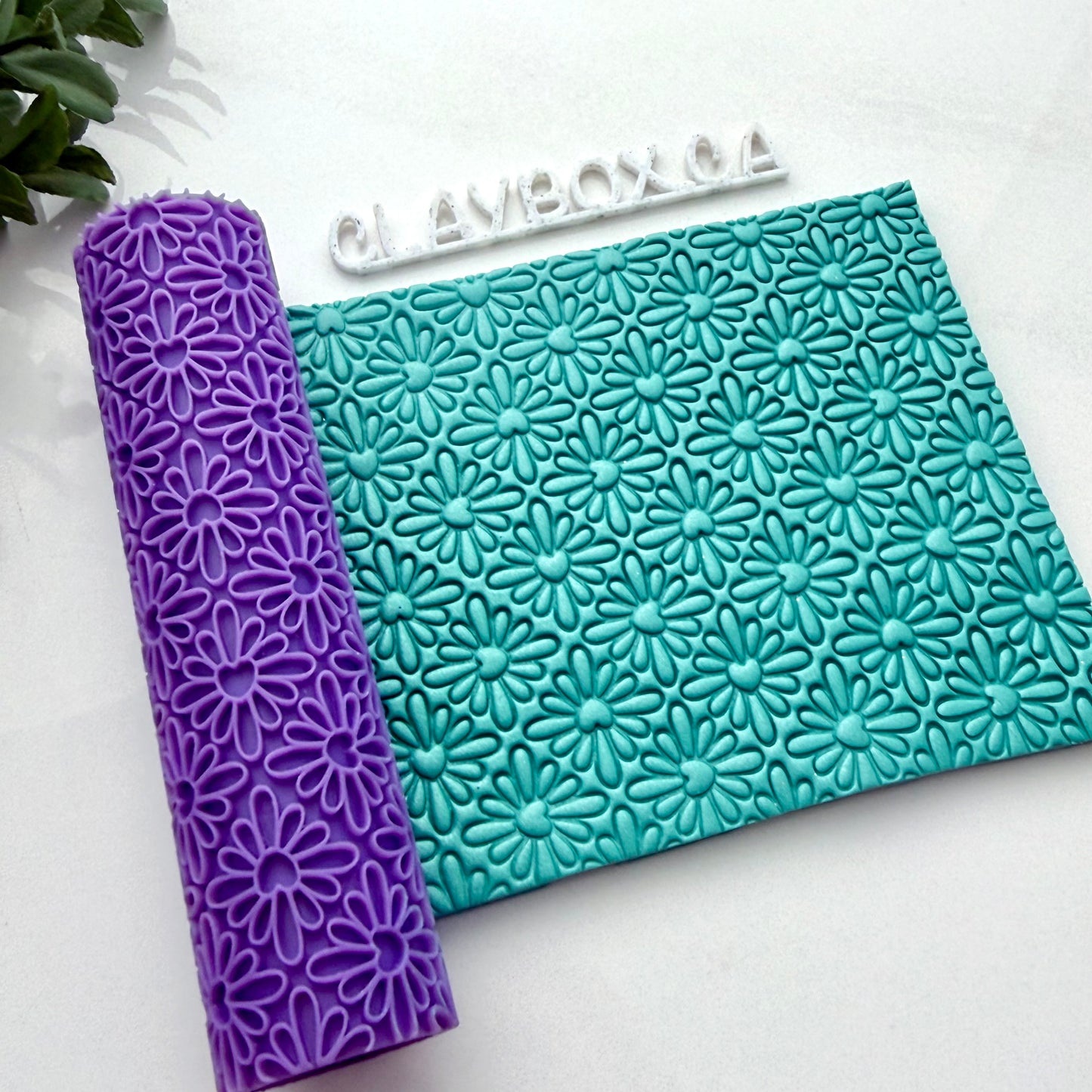 Heart Blossom Texture Roller | Polymer Clay Roller | Floral Clay Texture Tool | Pottery & Jewelry Making