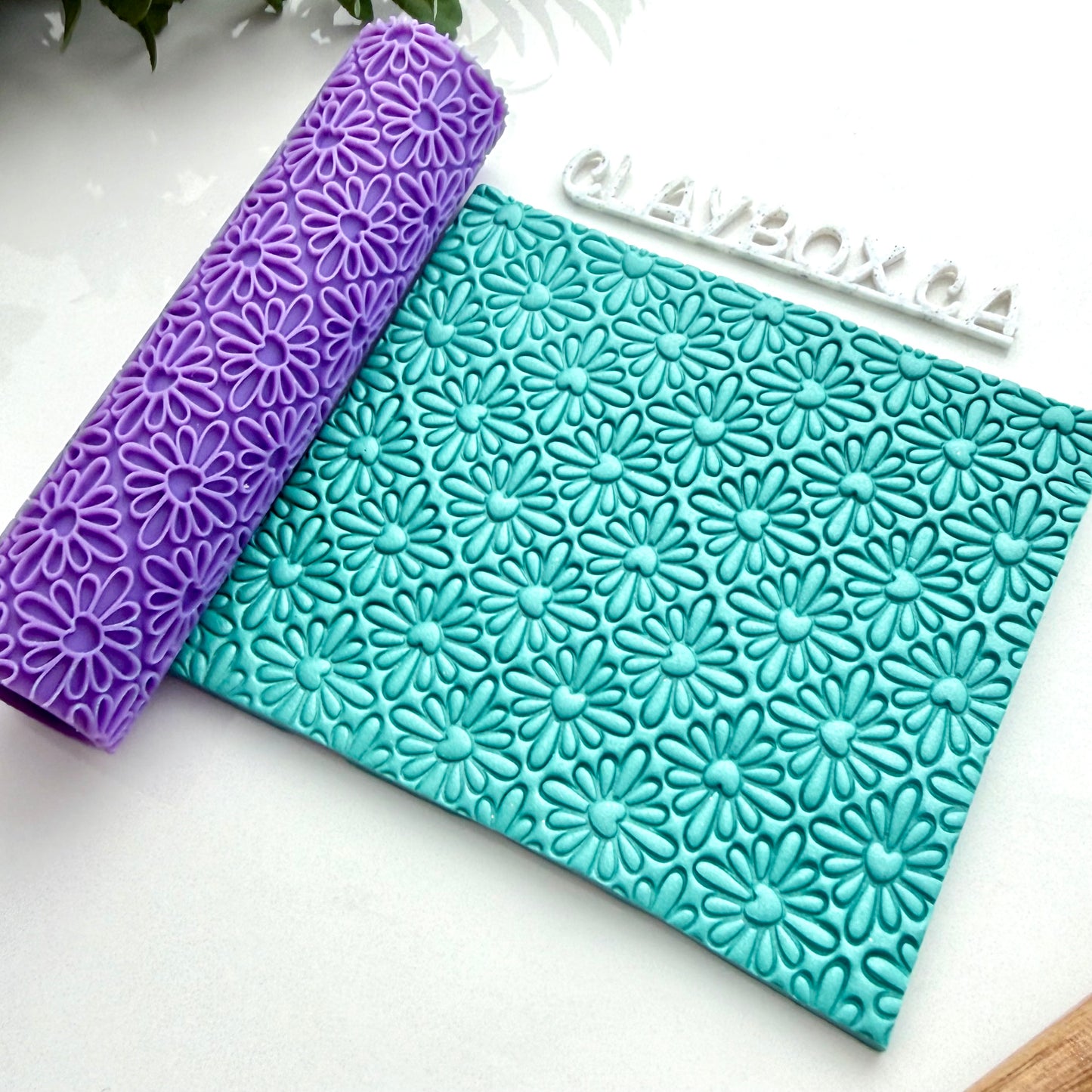 Heart Blossom Texture Roller | Polymer Clay Roller | Floral Clay Texture Tool | Pottery & Jewelry Making