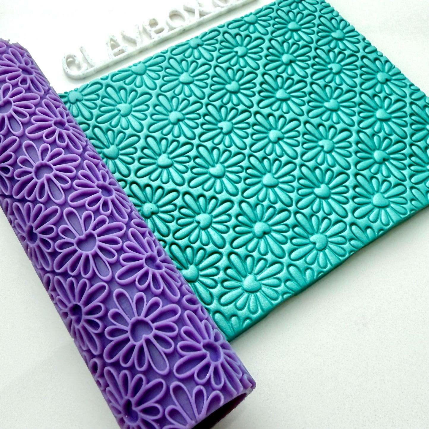 Heart Blossom Texture Roller | Polymer Clay Roller | Floral Clay Texture Tool | Pottery & Jewelry Making