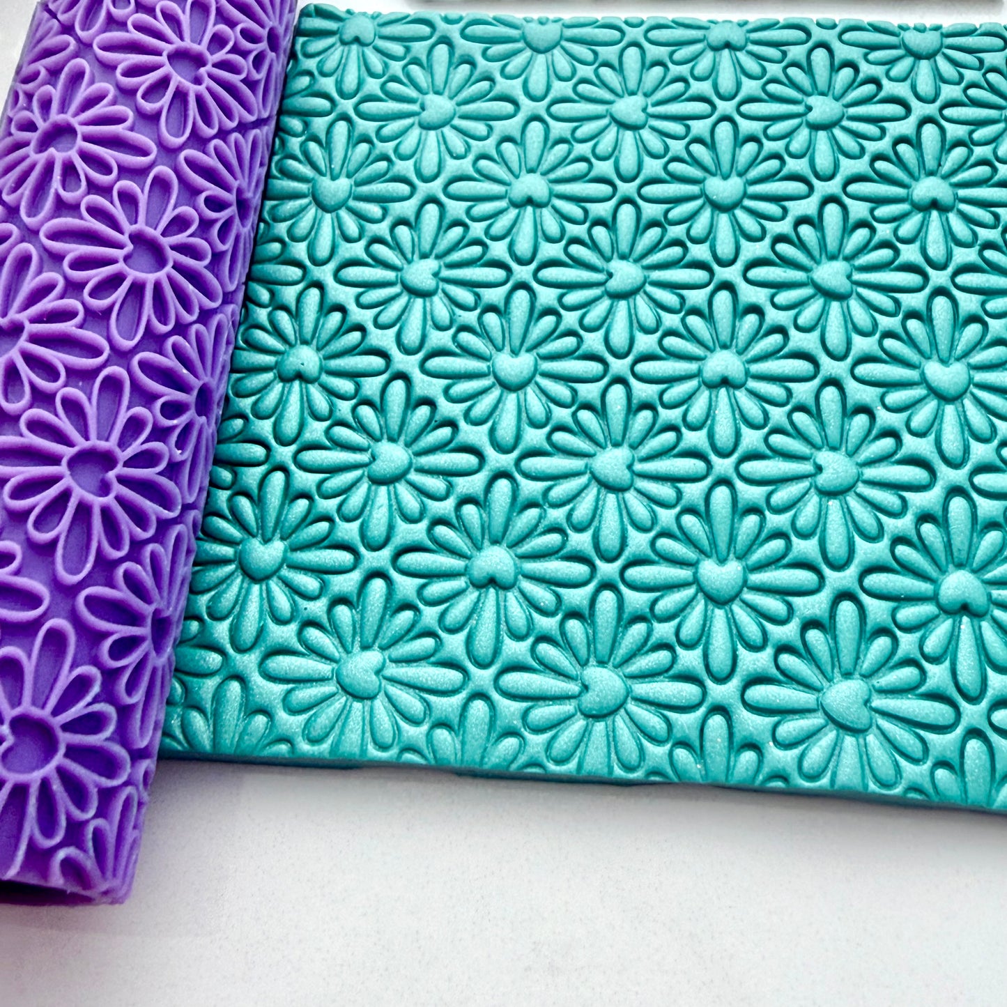 Heart Blossom Texture Roller | Polymer Clay Roller | Floral Clay Texture Tool | Pottery & Jewelry Making