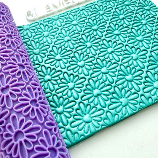 Heart Blossom Texture Roller | Polymer Clay Roller | Floral Clay Texture Tool | Pottery & Jewelry Making