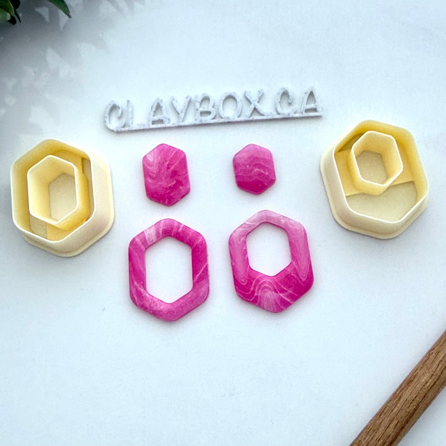 Long Hexagon Cutter Pair for Polymer Clay