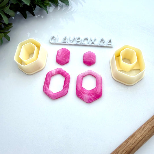 Long Hexagon Cutter Pair for Polymer Clay