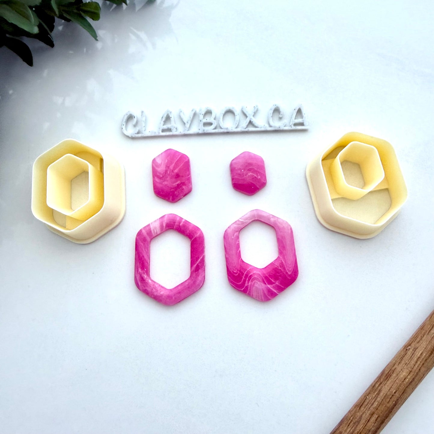 Long Hexagon Cutter Pair for Polymer Clay
