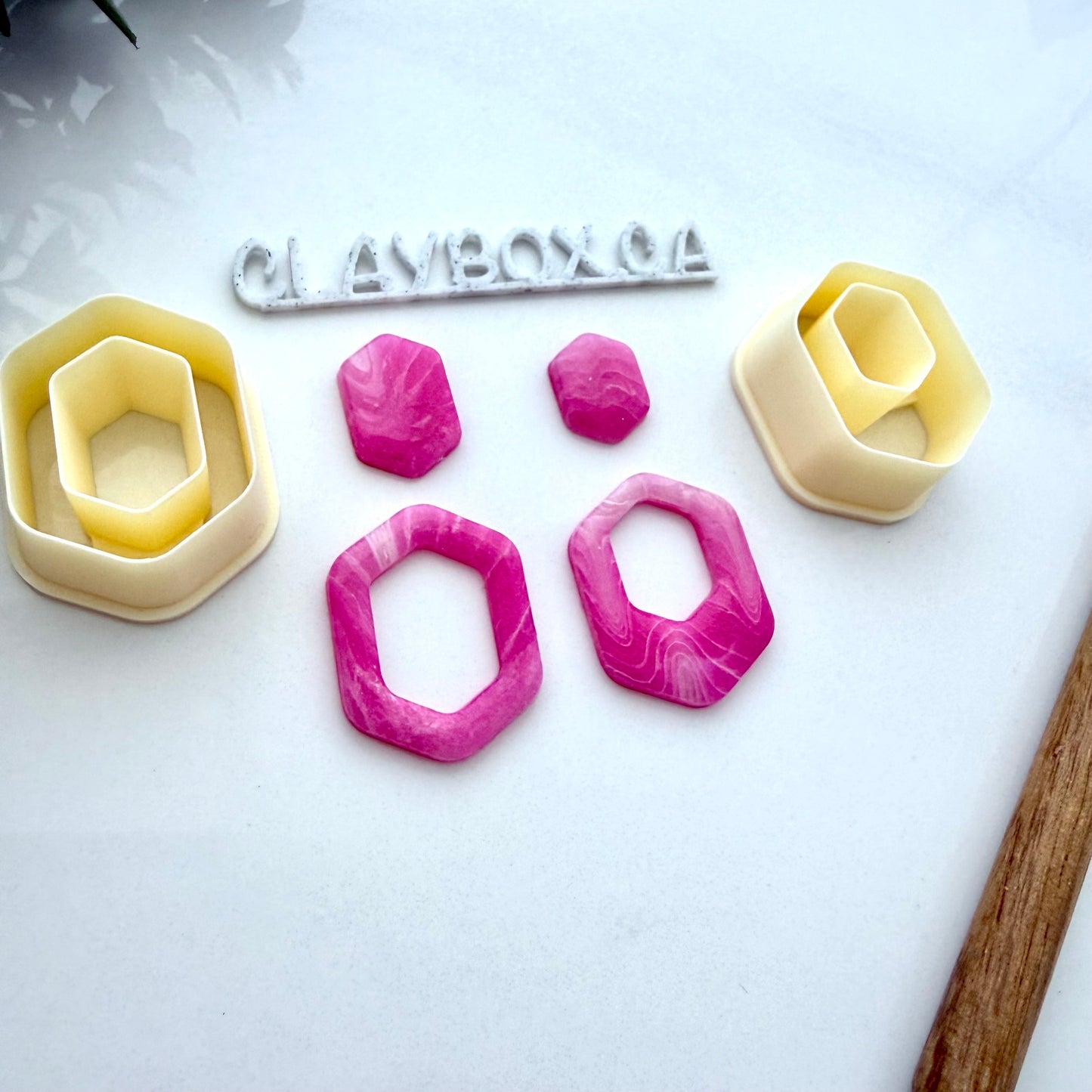 Long Hexagon Cutter Pair for Polymer Clay