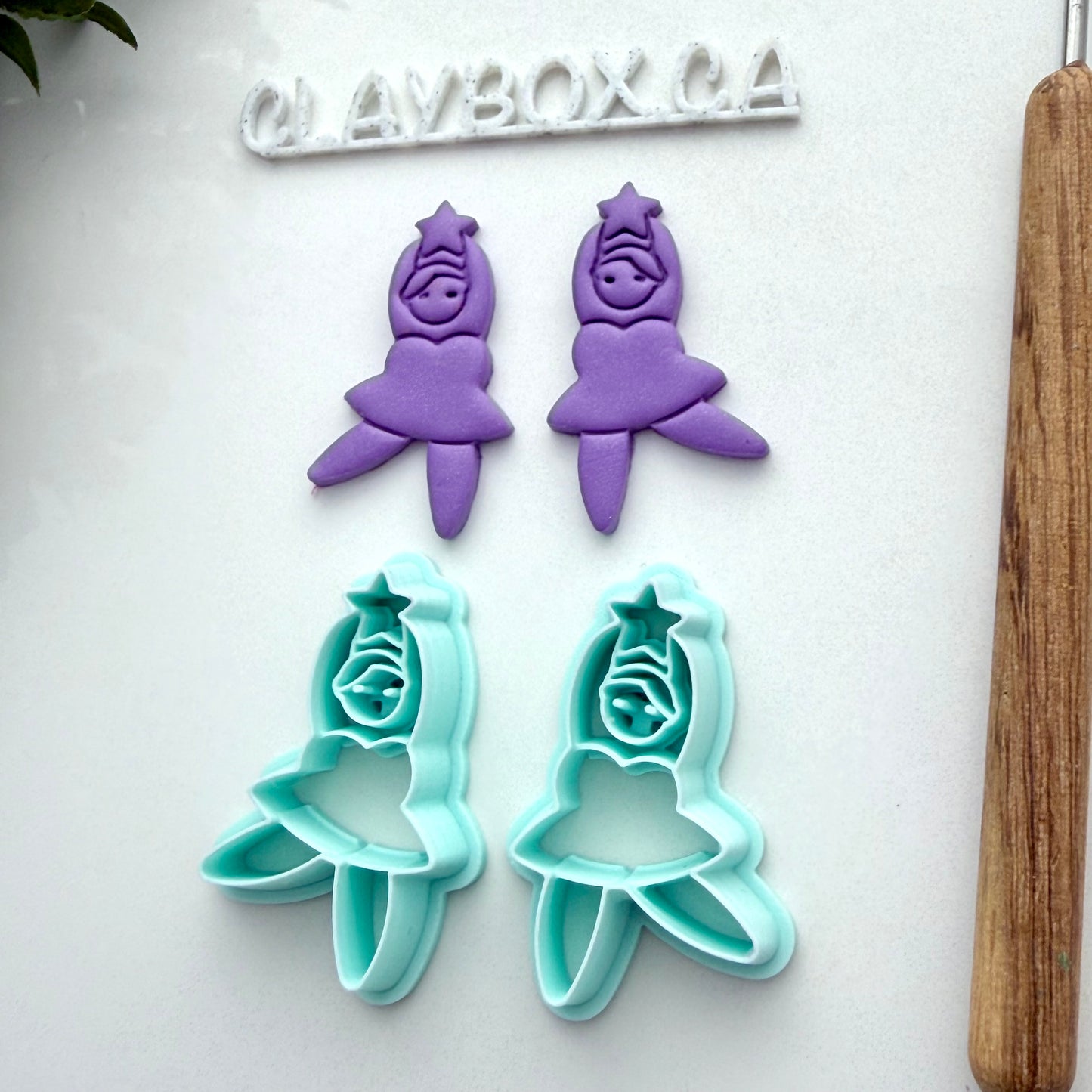 Dancing Angel Polymer Clay Cutter Pair - Christmas Angel Earrings - Holiday Clay Cutter Set