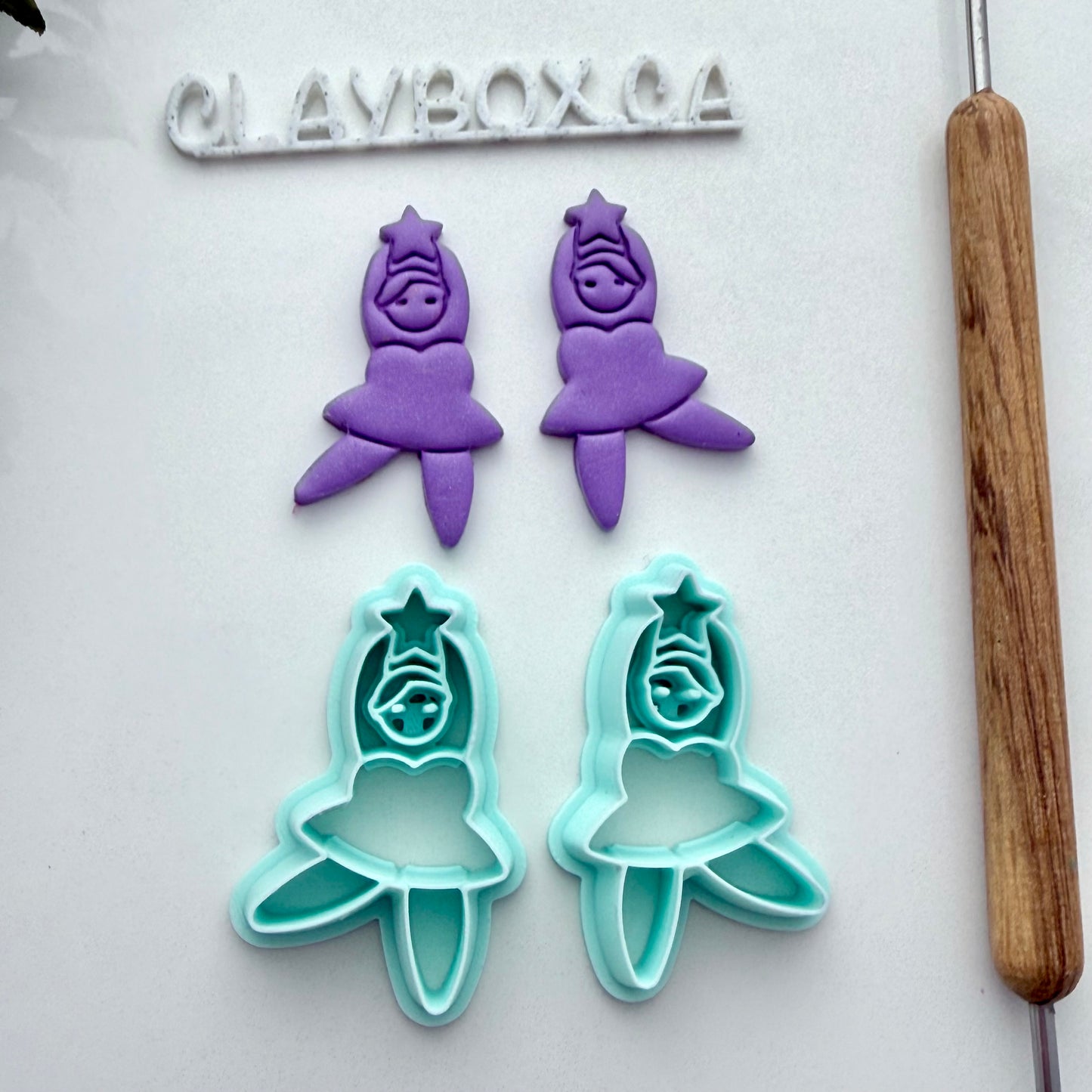 Dancing Angel Polymer Clay Cutter Pair - Christmas Angel Earrings - Holiday Clay Cutter Set