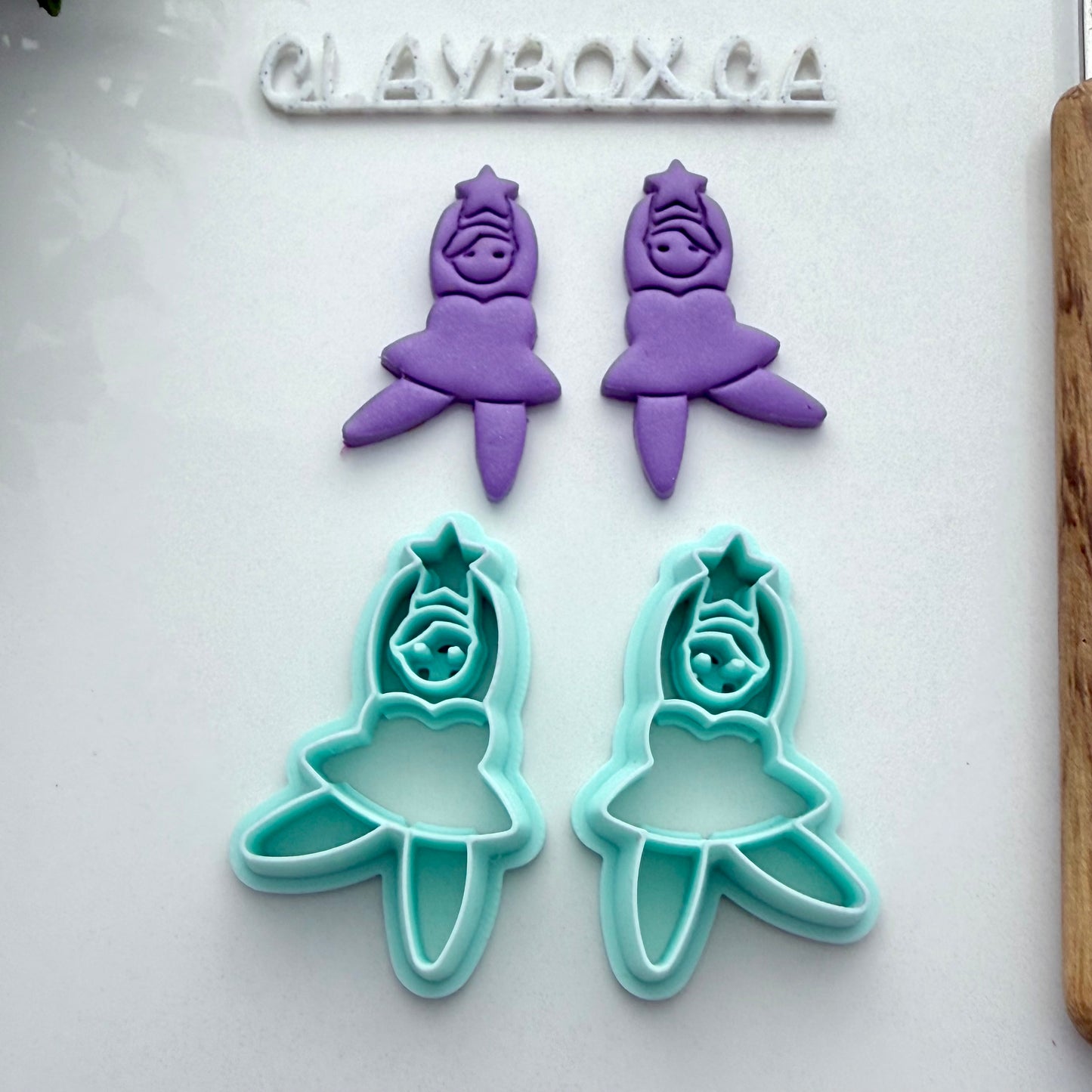 Dancing Angel Polymer Clay Cutter Pair - Christmas Angel Earrings - Holiday Clay Cutter Set