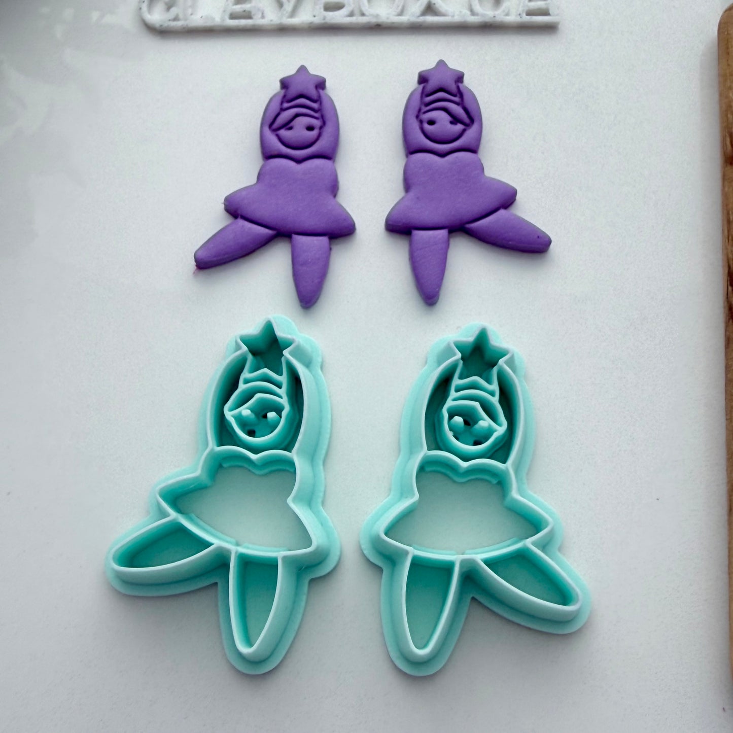 Dancing Angel Polymer Clay Cutter Pair - Christmas Angel Earrings - Holiday Clay Cutter Set