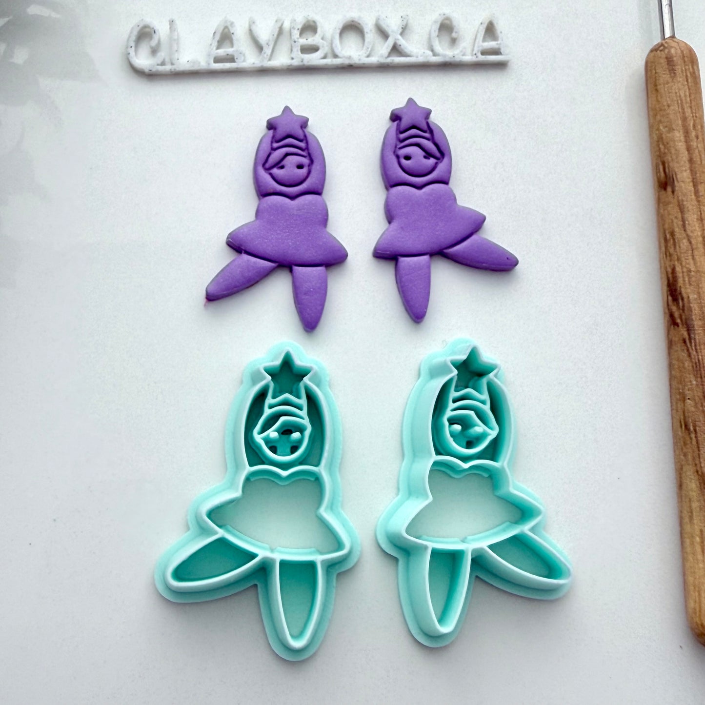 Dancing Angel Polymer Clay Cutter Pair - Christmas Angel Earrings - Holiday Clay Cutter Set