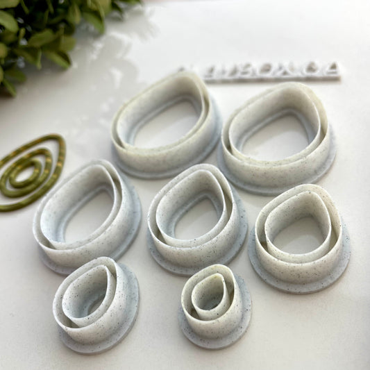 Skinny teardrops donut set - made for use with polymer clay