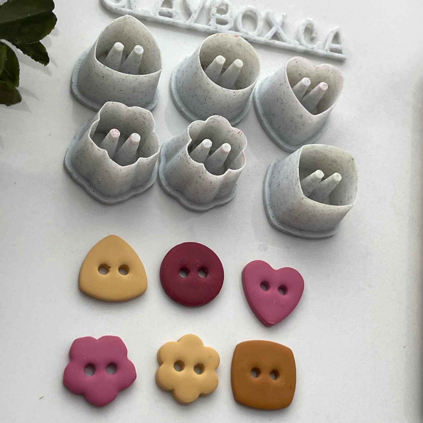 Small button cutters set -  made for use with polymer clay