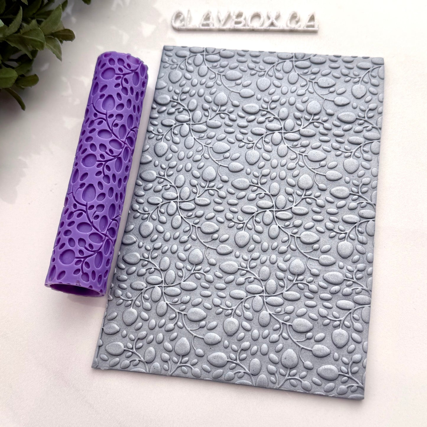 Rosehips Texture Roller for Polymer Clay - Botanical Clay Roller