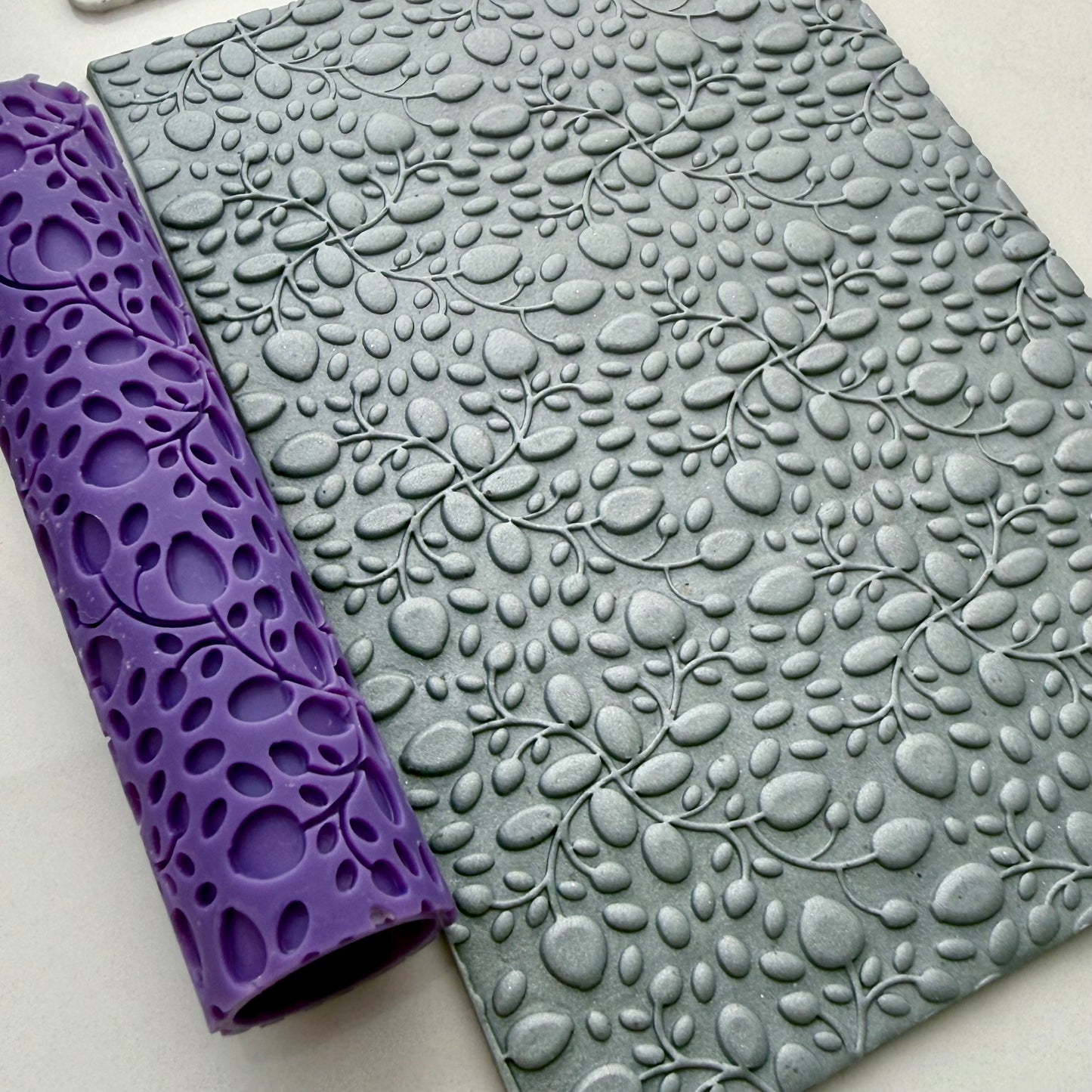 Rosehips Texture Roller for Polymer Clay - Botanical Clay Roller