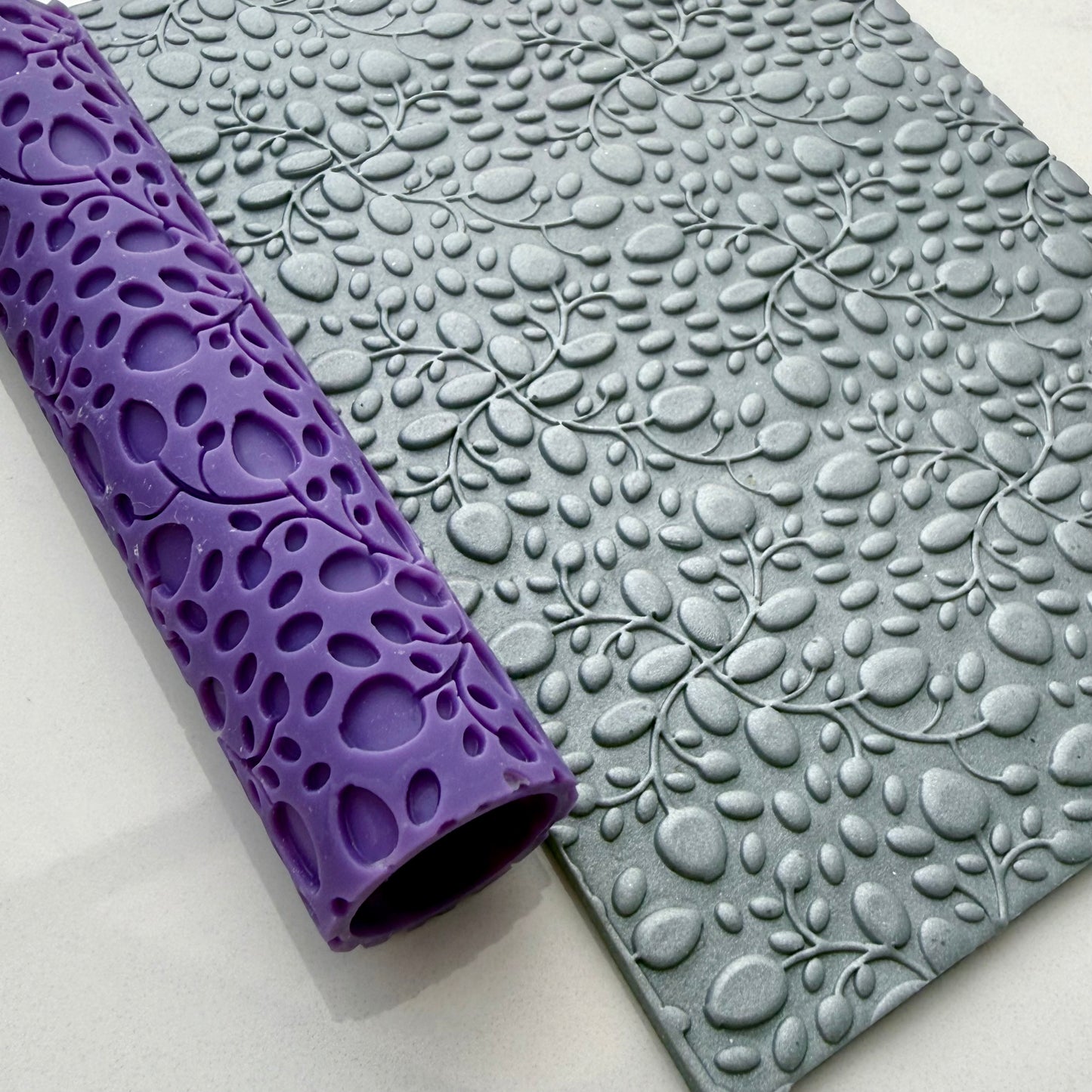 Rosehips Texture Roller for Polymer Clay - Botanical Clay Roller