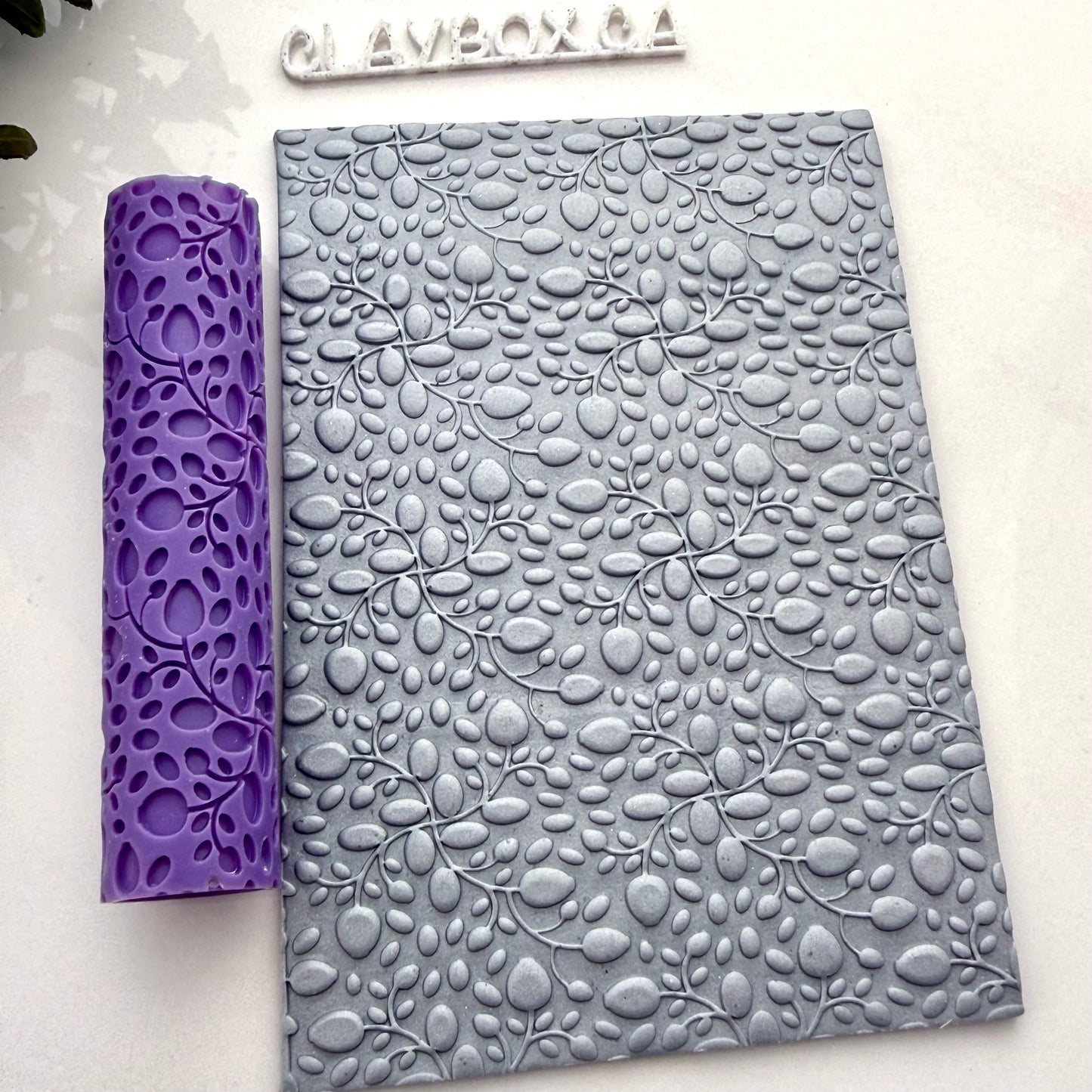Rosehips Texture Roller for Polymer Clay - Botanical Clay Roller