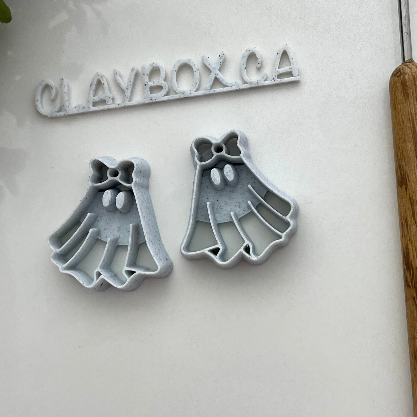 Coquette Ghost Polymer Clay Cutter Pair | Left & Right Ghost Clay Cutters | Polymer Clay Tools