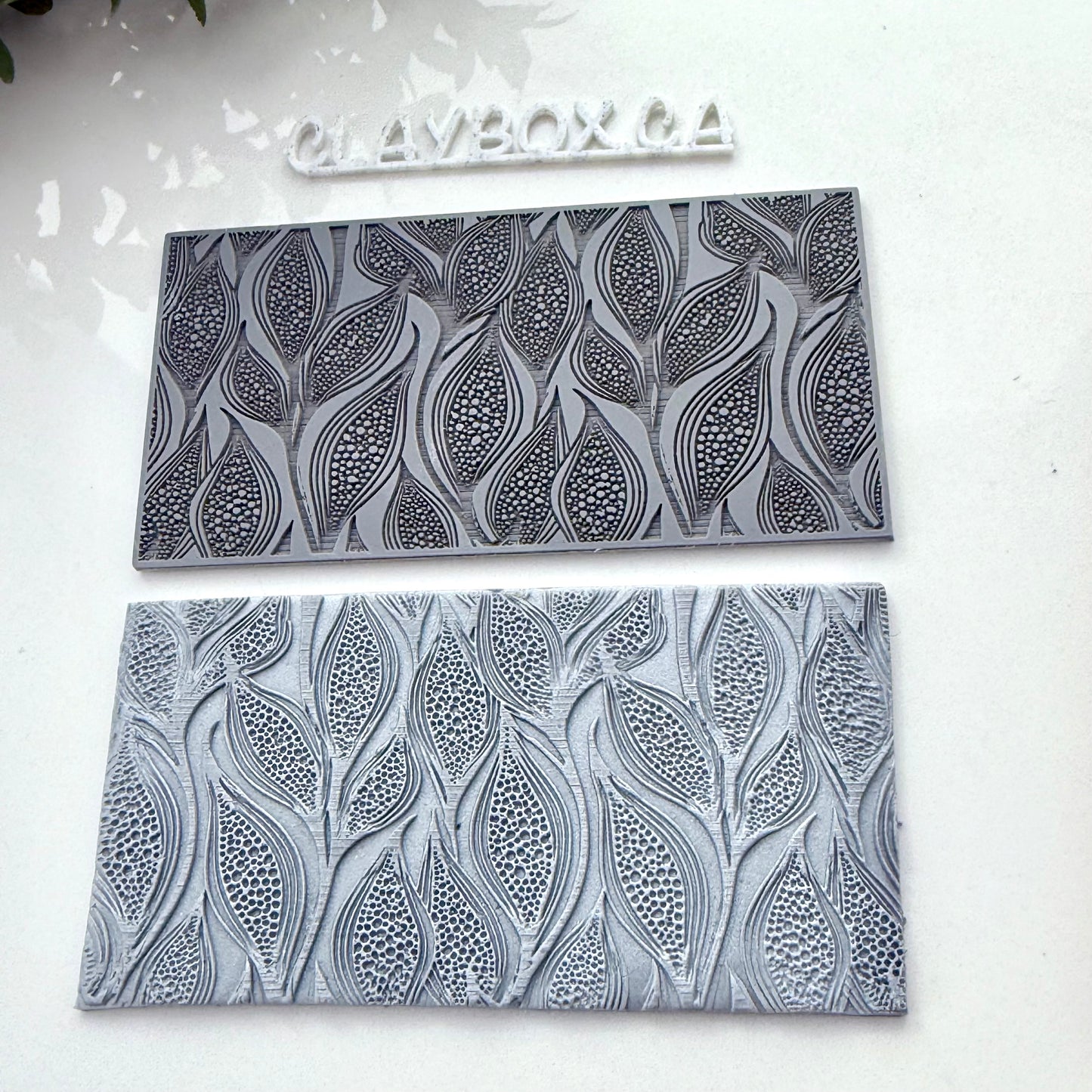 Pod Rubber Texture Mat - Polymer Clay Texture Stamp - Botanical Clay Mat