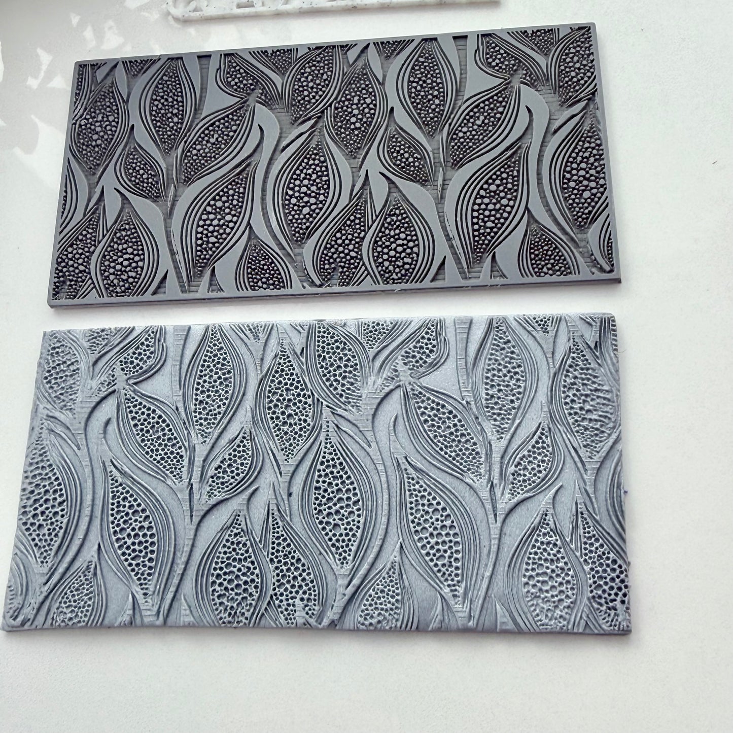 Pod Rubber Texture Mat - Polymer Clay Texture Stamp - Botanical Clay Mat