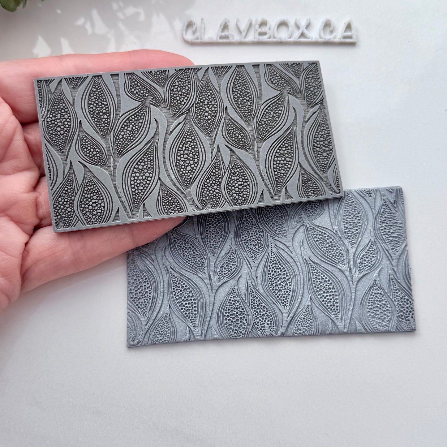 Pod Rubber Texture Mat - Polymer Clay Texture Stamp - Botanical Clay Mat